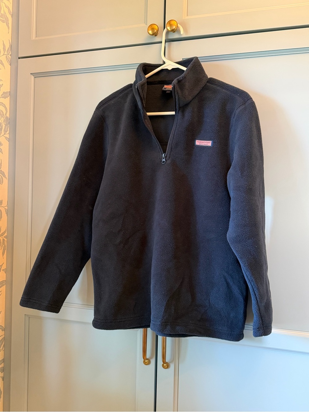 Vineyard Vines boys girls kids navy quarter-zip fleece pullover sweatshirt L